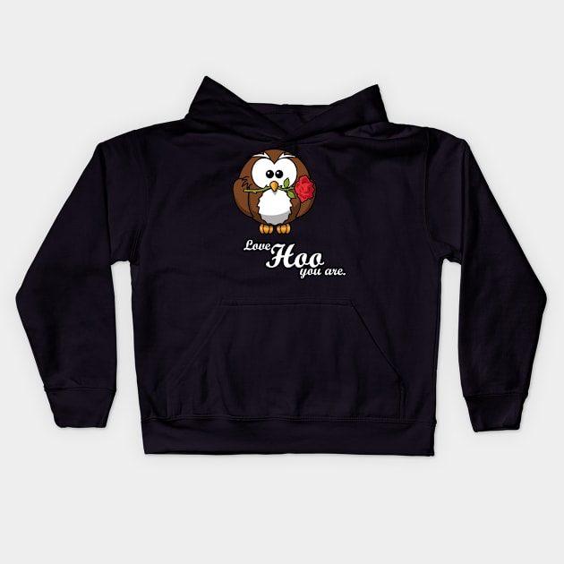 Owl - Love Hoo You Are Kids Hoodie by OboShirts